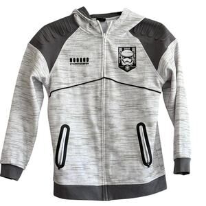 Star Wars Stormtrooper First Order Zip Hoodie Boys Youth M (10-12) Gray Jacket